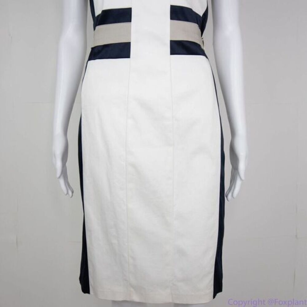 Joseph Ribkoff‎ black white sheath dress capped sleeves dress, 8 - Picture 7 of 16